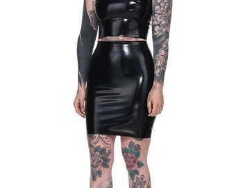 Lina Mini Latex Skirt