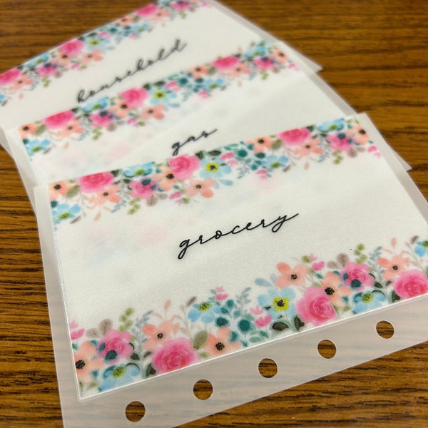 A7 Spring, Floral Vellum/Matte Cash Envelopes