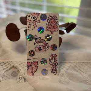 Pink Christmas Collage Scratch Off Savings Challenge