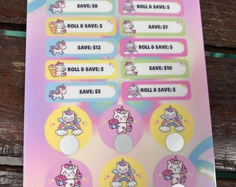 Midnight Party Scratch Off Savings Challenge