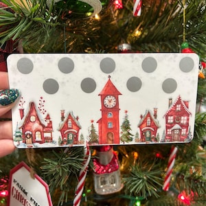 Cozy Christmas Village Scratch-off Savings Challenge