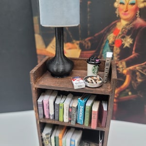 Miniature dollhouse bookcase