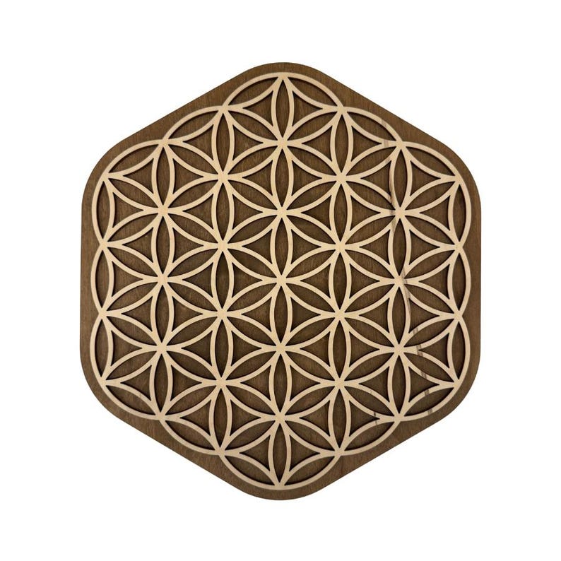 Flower of Life Layered Wood Wall Plaque - Sacred Geometry Art - Etsy