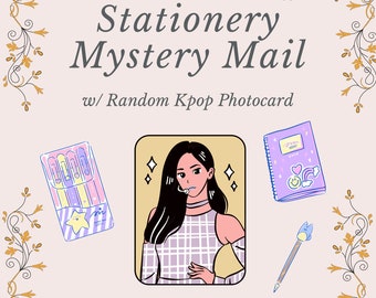 Papeterie Mystery Mail avec carte photo Kpop aléatoire