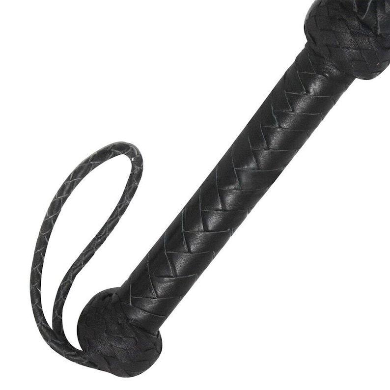 Genuine Cow Hide Leather Flogger - 100 Falls Heavy Duty Whip For Serious Impact Play