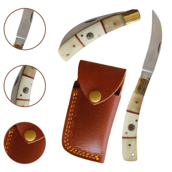 Handmade Stainless Steel Pocket Knife Folding Knife for Men Gift for Father Camping Knife Hunting Knife Gift for Fiancé knives Gift for Wife