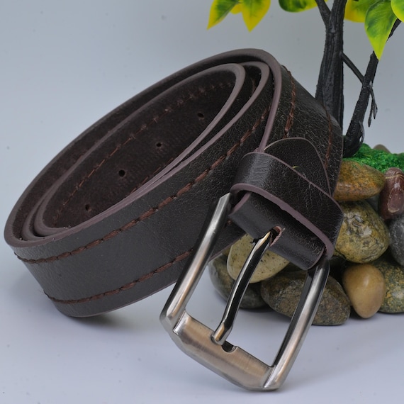 Men’s Handmade Leather Belt – Real Leather Waist Belt, Vintage Style, Adjustable, Gift Idea for Him