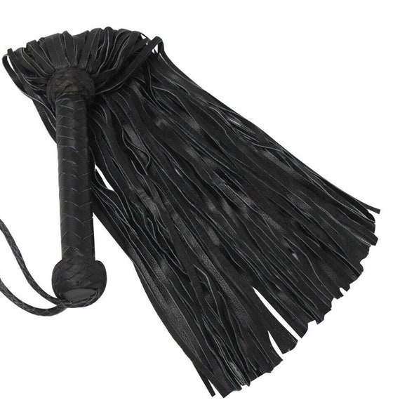 Leather Flogger 100 Falls Heavy Duty Thuddy whip Leather Flog Black Leather Flogger Real Genuine Cow Hide whip
