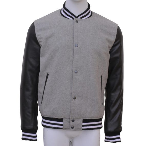 Custom Letterman Jacket, Genuine Leather Sleeves with Wool Body – Baseball Bomber Jacket College, Personalized Varsity Jacket Men & Women