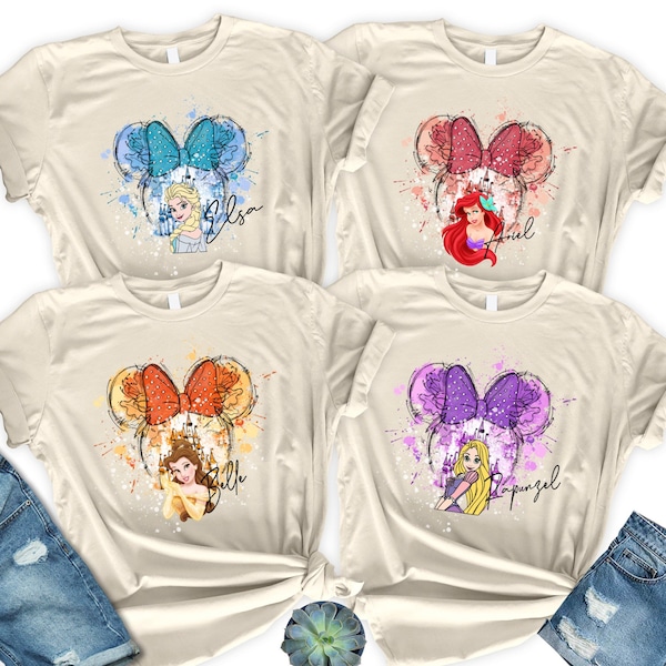 Aangepaste prinses shirt, Disney prinses shirt, verjaardag meisje shirt, prinses shirt, Disney prinses shirts, Disney feestvarken