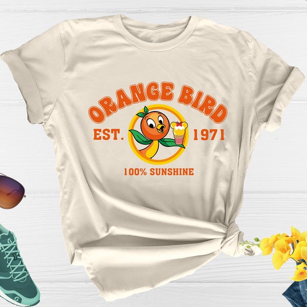 Orange Bird Sunshine Shirt, Disney Orange Bird Shirt, Beach Shirt, Summer Vacation Shirt, Flower and Garden Festival 2024