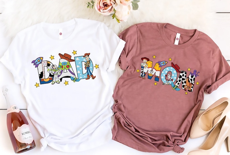 Toy Story Family Shirt, Disney Family Shirts, Disney Woody, Disney Jessie, Custom Disney Tee, Disney Dad and Mom Tee, Disney Couple Shirts image 1