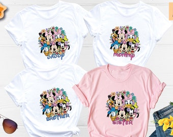 Disney Family Shirts, Mickey and Friends  Shirt, Disney Flower Shirt, Disney Garden Flower Shirt, Disney Family Vacation Shirt