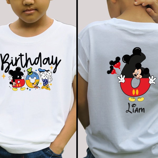 Custom Mickey Birthday Boy Shirt, Birthday Shirt, Birthday Boy Tee, Birthday Party Shirt, Birthday Trip Shirt, Birthday Vacation Shirt