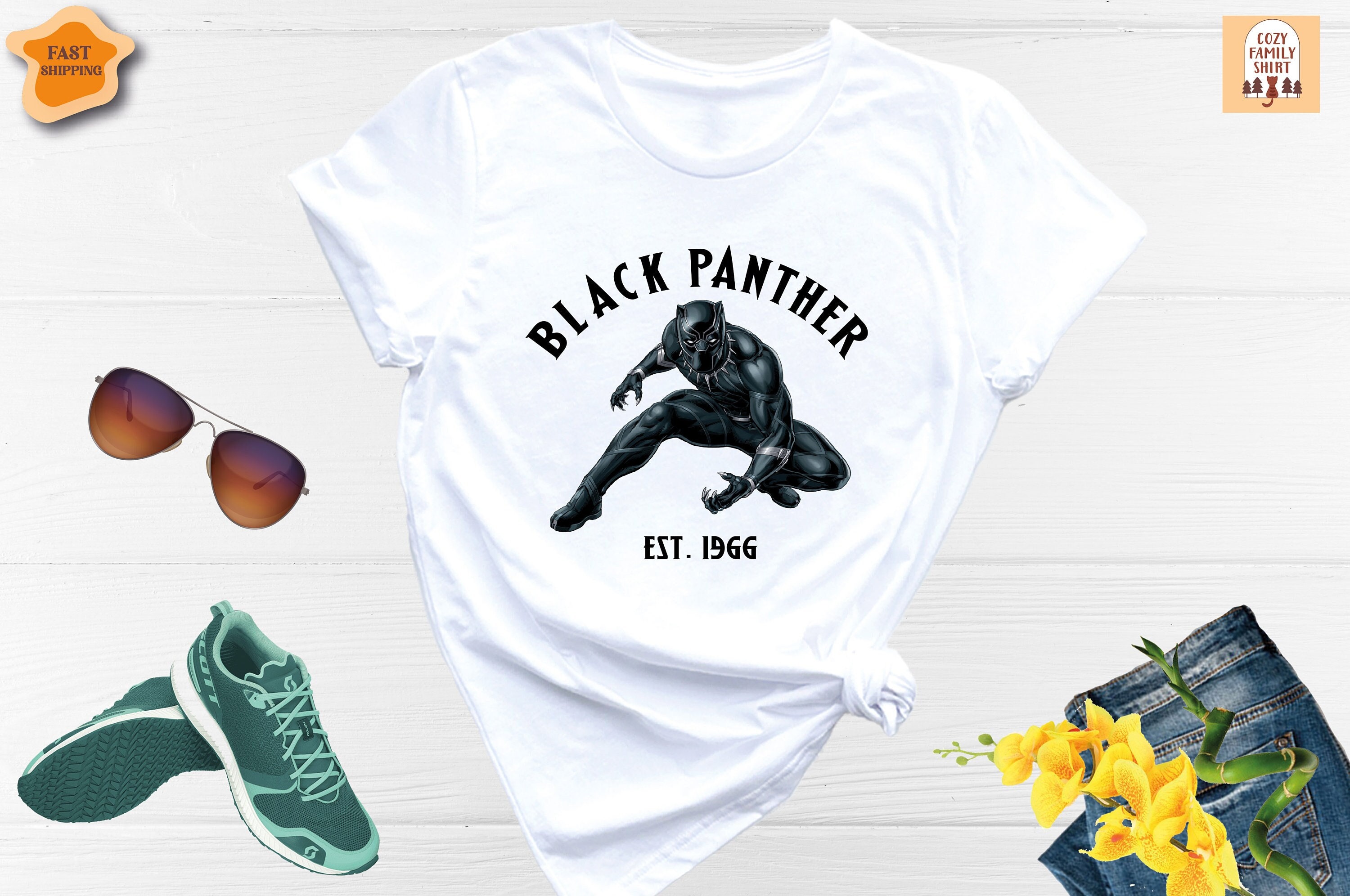Black Panther Tshirt - Etsy