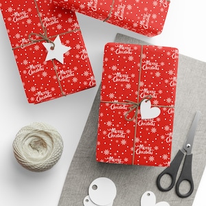 Feestelijk kerstcadeaupapier, rood inpakpapier, kerstcadeaupapier, kerstcadeaupapier, leuke kerstcadeauverpakking, diverse soorten wrap