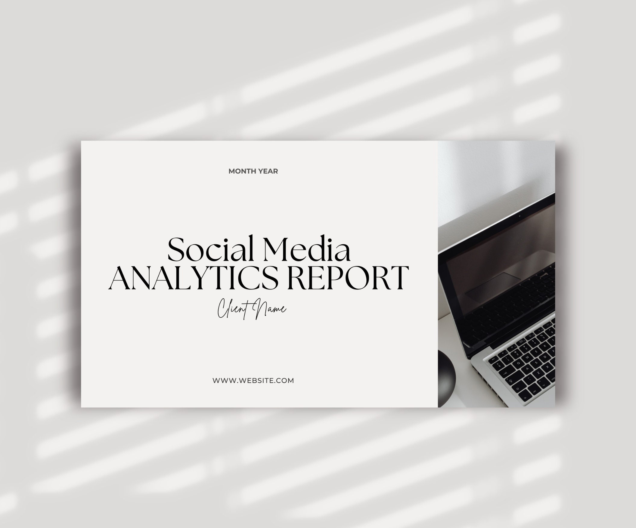 Social Media Analytics Report Canva Template, Aesthetic Editable Social ...
