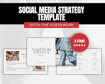 Social Media Strategy Canva Template: Marketing Plan for Instagram, TikTok, Pinterest