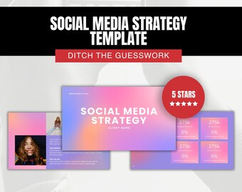 Plantilla de Canva para estrategia en redes sociales / Plan de marketing