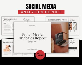 Social Media Analytics Report Canva Template: Freelancer & Virtual Assistant Guide (PDF Download)