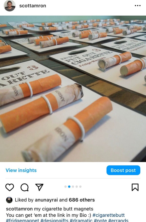 Cigarette Magnets Pack of 3 - Kindly Put Out Cigarette Butts,post in Real  Life, Mother of the Year,father of the Year,badass. Butt Magnettes