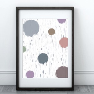 Contemporary Circle Splatter Wall Art - Digital Download