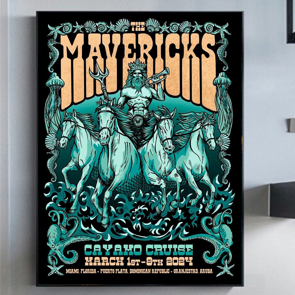 March 18 2024 The Mavericks World Tour 2024 Poster sold by Mail
