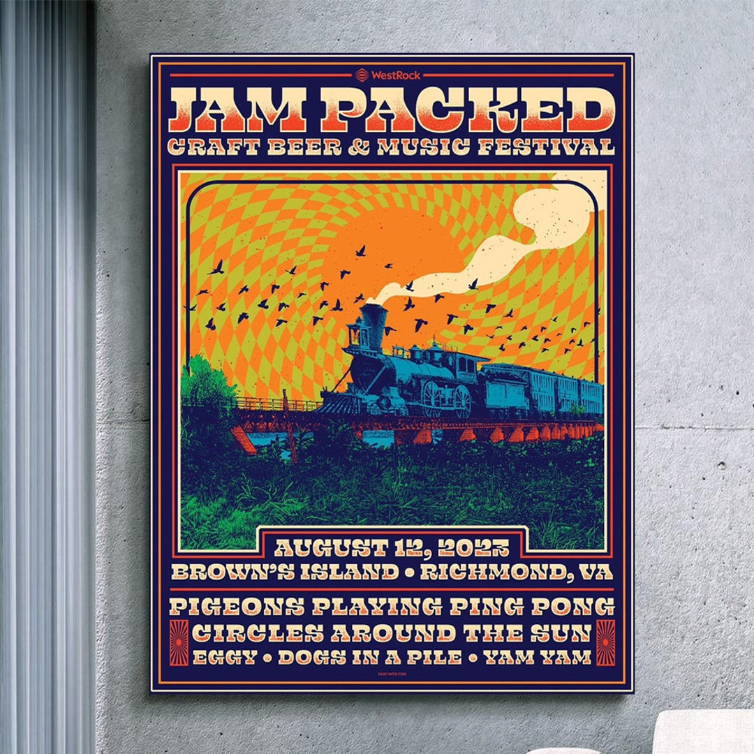 Jam Packed Festival Richmond, 12 août 2023 Poster Etsy France