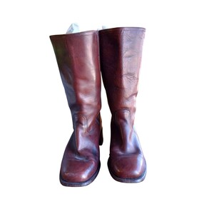 Frye bruine leren halfhoge herenlaarzen maat 11,5 "