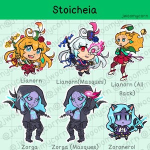 Kartengefecht!! Vanguard - Stoicheia Einheit Stickers