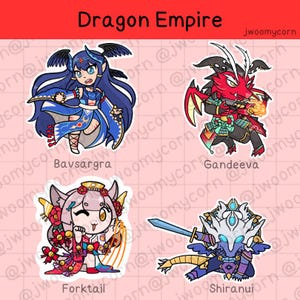 Kartengefecht!! Vanguard - Drachenreich Einheit Stickers