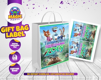 Zootopia Favor Bag label - 5x7 size - Birthday Souvenir - Candy Bags - Gift Bags - Goodie Bags - DIGITAL FILE