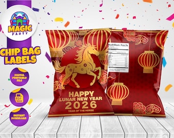 Lunar New Year 2026 *Instant Download* - Chip Bag label - DIGITAL FILE