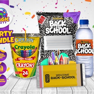 Back to School Bundle *Instant Download* - Class - Chip Bag - Capri Sun labels - Water Bottle Labels - DIGITAL FILE