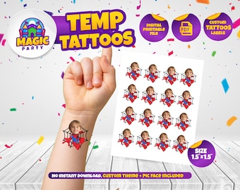 Custom Temporary Face Tattoo | Any Theme Design | Personalized Tattoo | Digital File