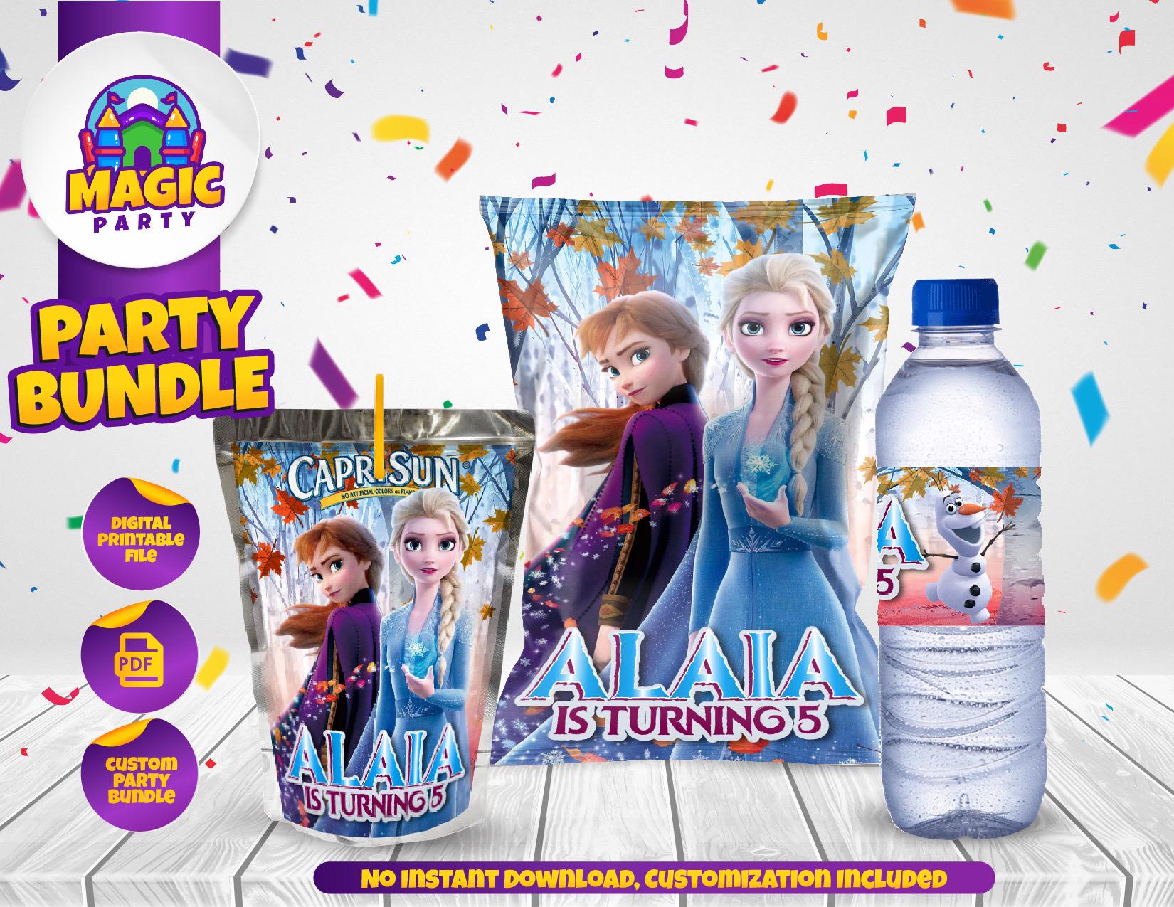 Frozen Birthday Party Bundle (3 Design Options) - Frozen Treats - Chip ...