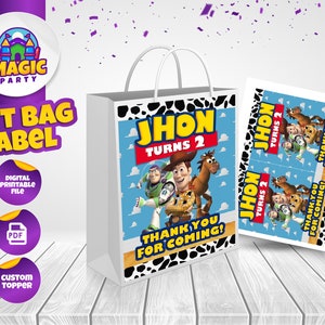 Toy Story Label for Party Favor Bags - 5x7 size - Birthday Souvenir - Candy Bags - Gift Bags - Goodie Bags - DIGITAL FILE