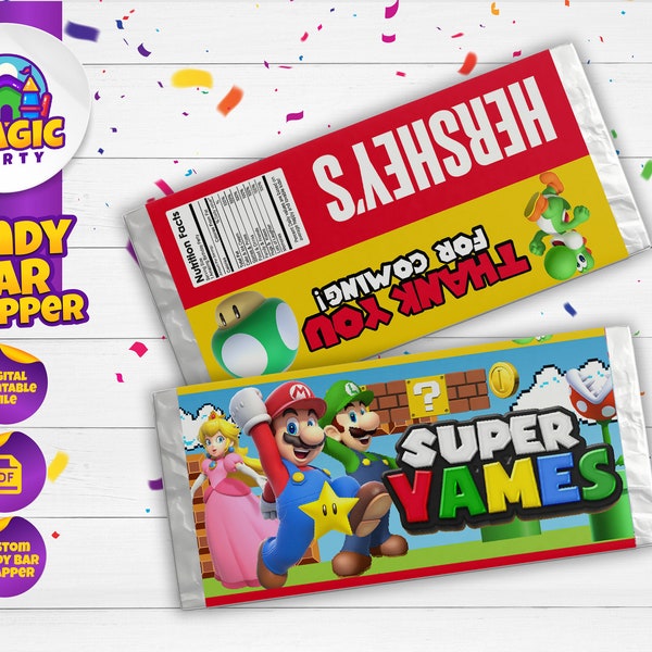 Mario Hershey Bar Wrapper - Etsy