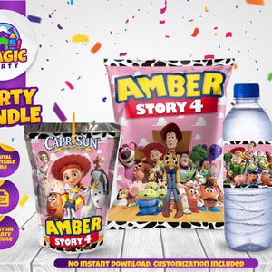 Toy Story Birthday Party Bundle (2 design options) - Party Treats - Chip Bag - Capri Sun - Water Bottle Labels - Personalized - DIGITAL FILE