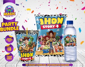 Toy Story Birthday Party Bundle - Party Treats - Chip Bag - Capri Sun labels - Water Bottle Labels - Personalized - DIGITAL FILE