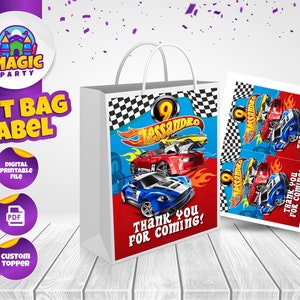 Race Cars Labels for Party Favor Bags - Kids Candy Bags - Gift Bags - Goodie Bag - DIGITAL FILE