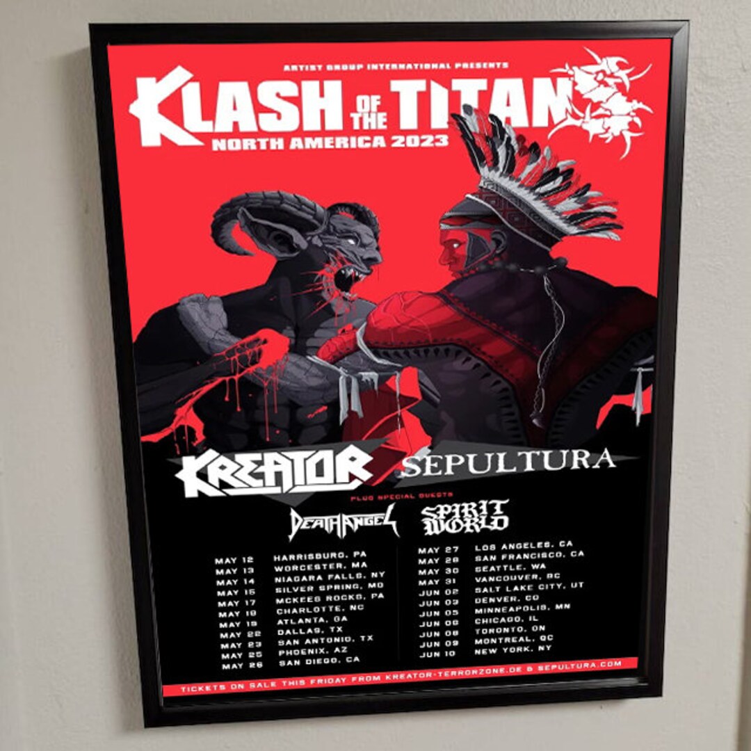 Kreator Sepultura Tour 2023 Poster Etsy