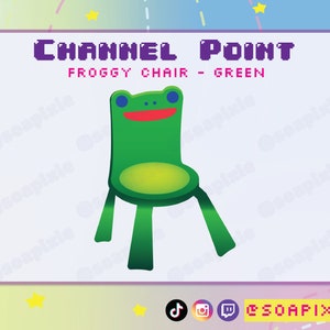 Green Froggy Chair Channel Point | Twitch Streamer Asset | Redeem | Loyalty | Currency | Gold | ACNH
