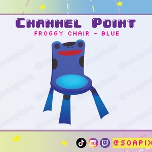 Blue Froggy Chair Channel Point | Twitch Streamer Asset | Redeem | Loyalty | Currency | Gold | ACNH
