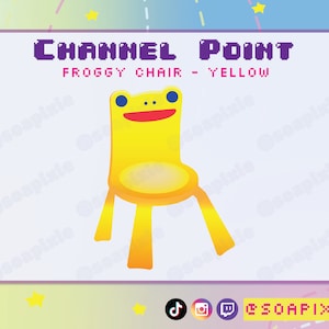 Yellow Froggy Chair Channel Point | Twitch Streamer Asset | Redeem | Loyalty | Currency | Gold | ACNH