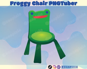 Froggy Chair PNGTuber | Twitch, Discord, Youtube Streamer Kawaii Asset | Veadotube | ACNH, Cottagecore, Multiple Emotes, Avatar/VTuber
