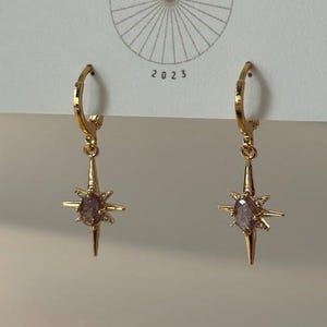 Lilac Star Huggies| Everyday and Special Occasion | Gold Plated