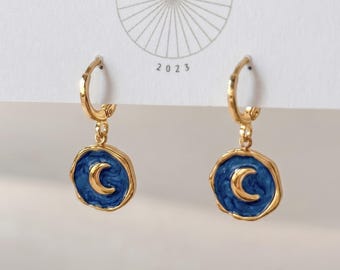 Blue Moon Huggies| Everyday and Special Occasion | Gold Plated