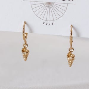 Tiny Golden Shells Huggies| Everyday and Special Occasion | Gold Plated