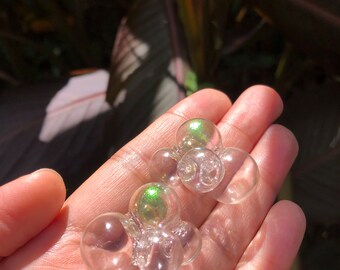 Iridescent Glass Bubble Studs | Handmade Statement Earrings